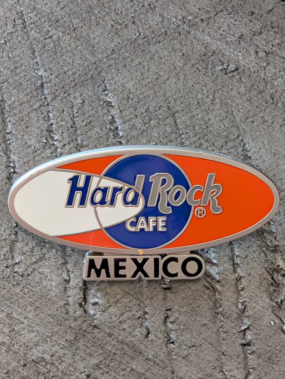 Hard Rock Cafe Orange, Blue & White Mexico Collectible Pin